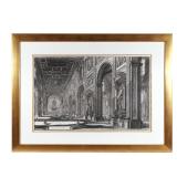 PIRANESI (GIOVANNI BATTISTA) | Veduta interna della Basilica di S. Giovanni Laterano, etching with e