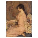 MARY SHEPARD GREENE BLUMENSCHEIN (1869-1958) | Stylized portrait of a woman. Oil on canvas h. 30-1/4