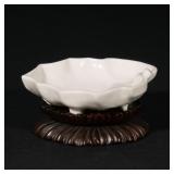 CHINESE DEHUA LEAF-FORM BRUSH WASHER | Late Ming - Early Qing dynasty, 17th-18th century, a shallow 
