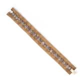 14K GOLD & OLD MINE CUT DIAMOND BRACELET | Mesh bracelet with 28 full old mine cut diamonds and 1 im
