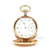 PATEK PHILIPPE 18K YELLOW GOLD HUNTER-CASE WATCH | 18k gold Patek Philippe Hunter-case pocket watch;