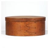 PERIOD SHAKER OVAL PANTRY BOX, 19TH CENTURY | Having four fingers. - h. 4-1/2 w. 10-1/4 d. 7 in.