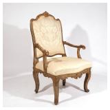 ITALIAN CARVED GILTWOOD ARMCHAIR | Late 18th / early 19th century, in the Rococo manner, Roman h. 47