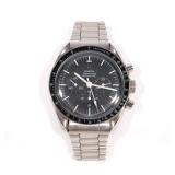 OMEGA SPEEDMASTER PROFESSIONAL WRISTWATCH | Black dial, luminescent baton numerals and luminescent b