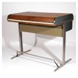 RARE EAMES "ACTION OFFICE" ROLL TOP DESK | Catalog # 64918, high desk, with three drawers, walnut ta