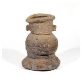 PETER CALLAS (AMERICAN, B. 1952) | Vase with handles. Glazed wood-fired stoneware. h. 10-1/2 w. 7 in