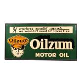 CLASSICAL VINTAGE PETROLIANA SIGN "OILZUM" | Circa 1930-1940