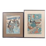 (2PC) KUNIYOSHI (1797-1861) & KUNISADA (1786-1864) | Woodblock print. Including UTAGAWA KUNIYOSHI (1