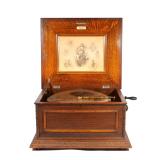 REGINA DOUBLE COMB DISK MUSIC BOX | Regina 1896 double comb music box, with disk and crank mechanism