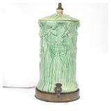 FRENCH MAJOLICA WATER DISPENSER | Filtre Pasteurisateur Mallie Porcelaine Damiante in a monochromati