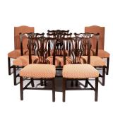 (8PC) CHIPPENDALE MAHOGANY DINING CHAIRS | 19th century or earlier, including six side chairs with p