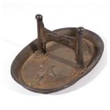 AMERICAN EAGLE CAST IRON BOOT SCRAPE | Portland Foundry, with eagle and shield design h. 15-3/4 w. 1