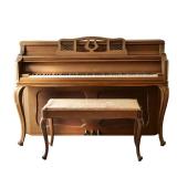 WILLIAM KNABE UPRIGHT PIANO IN LOUIS XV-STYLE | With matching bench