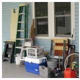 Ladders, Ice Chest, Yard Tools