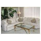 Ivory Sectional Sofa by Bench Craft