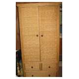 Large Wicker Armoire