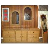 Natural Wicker Dresser  with Matching Mirrors 