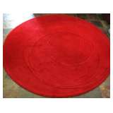 Round Red Area Rug
