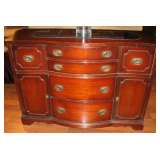 Antique Dunca Phyme Solid Mahogany Buffet Cabinet