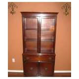 Antique Duncan Phyfe Solid Mahogany China Hutch