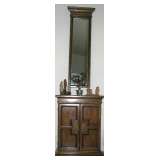 Vintage Console Cabinet & Wall Mirror