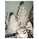 Lenox "The Jeweled Christmas Tree" Teapot Set & Cookie Jar 