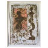 Pierre Marie Brisson, Artist Signed Original Painting Mixed Media on Handmade Paper