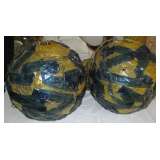 Pair Retro Spun Resin Swag Hanging Lamp