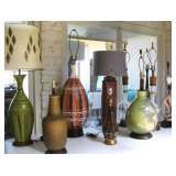 Mid Century Modern Pottery Lamps
