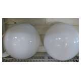 Vintage Mid Century Incandescent Glass Globe Orb Ball Hanging Pendant Light Lamps 