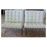 Set (2) Authentic Knoll Mies van der Rohe Barcelona Chairs 
