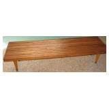 Vintage George Nelson Slat Coffee Table Bench Mid Century Danish Modern Teak 