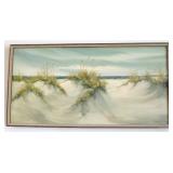 Framed Sea Landscape Oil on Canvas Artist Signed M. Jordon