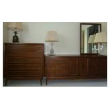 Mid Century Modern Chest of Drawers with Matching Dresser/Credenza