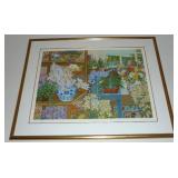 John Powell "Greenhouse on Toddy Pond" # 74/300 Artist Signed Serigraph on Paper 24 x 33