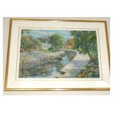 Artist Signed Christian Title, "The Canal" Serigraph #292/300