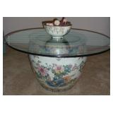 Large Hand Painted Asian Koi Fish Bowl Planter Pot