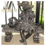 Little Girl on Bench Garden Yard Art