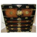 Oriental Asian Chest of Drawers with Matching Night Stands