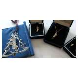 14K Holly Hobby Necklace, Earrings, Pendant Charm