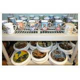 Danbury Mint Curiosity Comical Cats Porcelain Mugs BY Gary Patterson