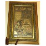 Antique Framed Pears Print, The Goldfish Bowl, W.S. Coleman