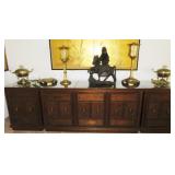 Hand Carved Teak Wood Stereo Cabinet