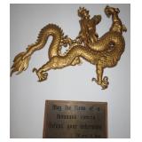 Carved Wood Dragon Wall Hanging