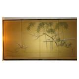 Vintage Japanese Silk Screen Painting