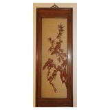 Set of 4 Carved Teak Wall Panels Decorated with Birds