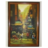 Vintage Oil Painting Ladder St. Hong Kong