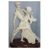 A. Santini Italy Art Deco Style Tango Dancers Figurine Sculpture 