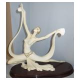 A. Santini Italy Art Deco Style Dancer Figurine Sculpture 