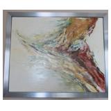 Large Vintage Original Abstract Oil Painting 